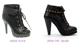 Botines estilo rock 4 Asos vs Zara TRF